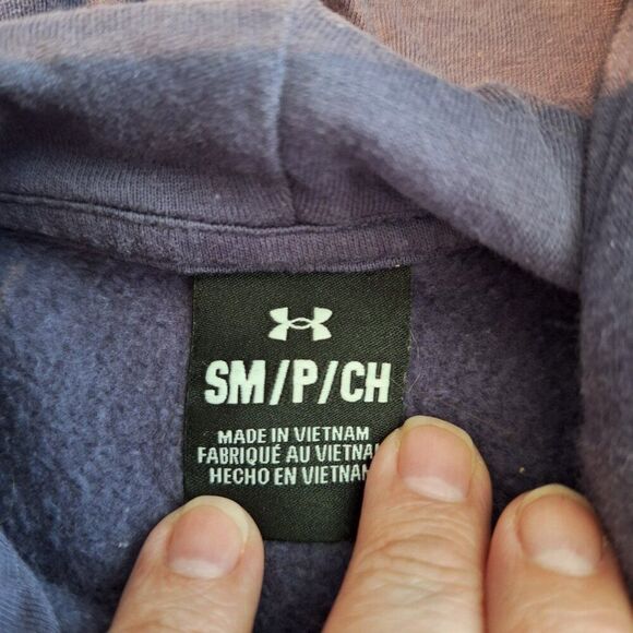 Under Armour UA Women's Dusty Blue Hoodie Sweatshirt Size Small Preowned - Picture 3 of 8